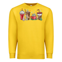 Lemon christmas tree cake and coffee cups Premium Sweatshirt - MaliasSmallBusiness