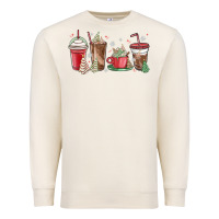 Sandshell christmas tree cake and coffee cups Premium Sweatshirt - MaliasSmallBusiness