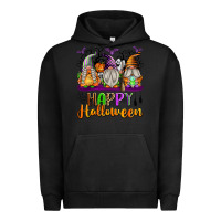 Pigment Black Happy Halloween Gnomes Urban Hoodie - texasbilliewilder
