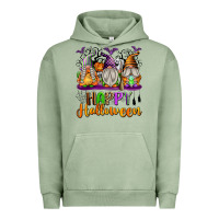 Pigment Oil Green Happy Halloween Gnomes Urban Hoodie - texasbilliewilder