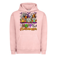 Pigment Salmon Happy Halloween Gnomes Urban Hoodie - texasbilliewilder