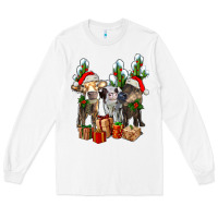 White western christmas cows and cactuses Long Sleeve Tee - AdoDesignShop