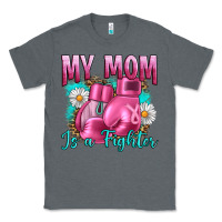 Charcoal Heather Breast Cancer My Mom Is A Fighter Classic Tee - Artiststas