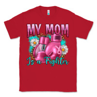 Red Breast Cancer My Mom Is A Fighter Classic Tee - Artiststas