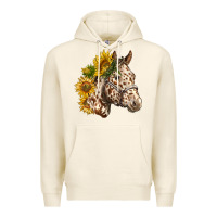 Tofu appaloosa horse with sunflowers Premium Hoodie - LillyAllenDesigns