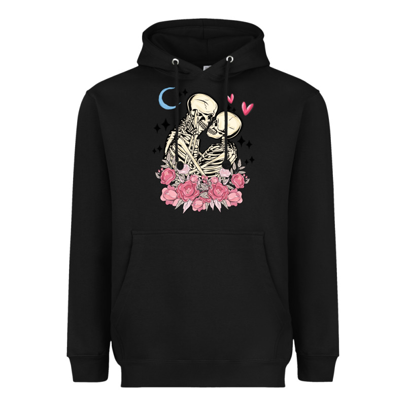 The Lovers Skeletons Heavyweight Hoodie by MaliasSmallBusiness | Teevron
