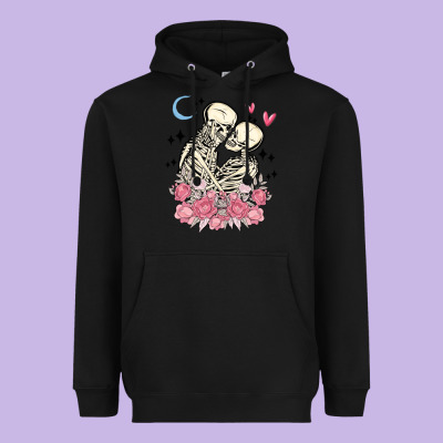 The Lovers Skeletons Heavyweight Hoodie Designed By Maliassmallbusiness