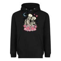 Black the lovers skeletons Heavyweight Hoodie - MaliasSmallBusiness