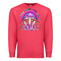 Cardinal grow your own way crystal and mushroom Premium Sweatshirt - MaliasSmallBusiness