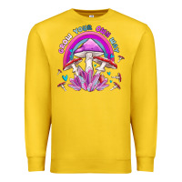 Lemon grow your own way crystal and mushroom Premium Sweatshirt - MaliasSmallBusiness