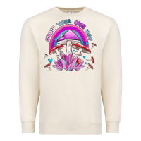 Sandshell grow your own way crystal and mushroom Premium Sweatshirt - MaliasSmallBusiness