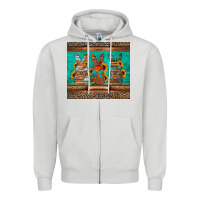 Dove Grey western easter bunnies Zipper Hoodie - Jasminsmagicworld