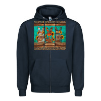 Navy western easter bunnies Zipper Hoodie - Jasminsmagicworld