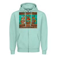 Seafoam western easter bunnies Zipper Hoodie - Jasminsmagicworld
