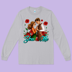 You And Me Long Sleeve Tee Designed By Adodesignshop