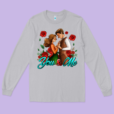 You And Me Long Sleeve Tee Designed By Adodesignshop
