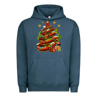 Pigment Midnight Navy Christmas Feliz Navidad sombrero tree Urban Hoodie - NancyCooperArtShop