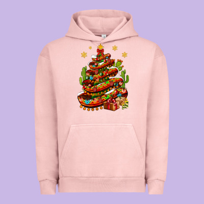 Christmas Feliz Navidad Sombrero Tree Urban Hoodie Designed By Nancycooperartshop