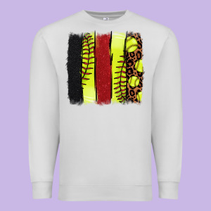 Softball Brushstroke Premium Sweatshirt Designed By Nancycooperartshop