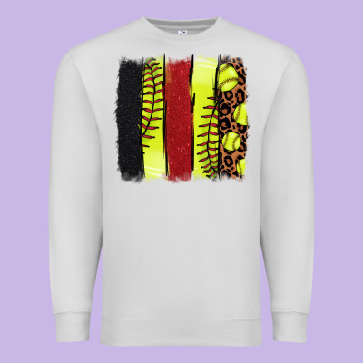 Softball Brushstroke Premium Sweatshirt Designed By Nancycooperartshop