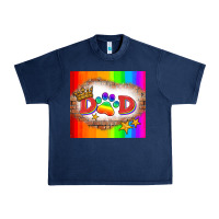 Navy lgbtq dad and paw Urban Heavy Tee - HRA Design Shop