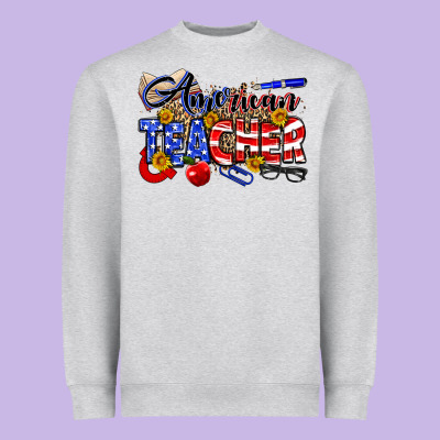 American Teacher Heavyweight Sweatshirt Designed By Neo Western