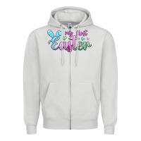 Dove Grey my first easter Zipper Hoodie - Jasminsmagicworld