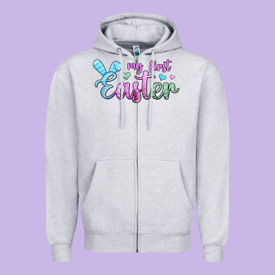 My First Easter Zipper Hoodie Designed By Jasminsmagicworld