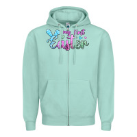 Seafoam my first easter Zipper Hoodie - Jasminsmagicworld