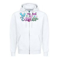 White my first easter Zipper Hoodie - Jasminsmagicworld