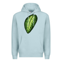 Blue Mist Dumb Cane Leaf Premium Hoodie - LillyAllenDesigns
