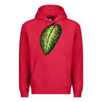 Cardinal Dumb Cane Leaf Premium Hoodie - LillyAllenDesigns