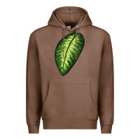 Chestnut Dumb Cane Leaf Premium Hoodie - LillyAllenDesigns