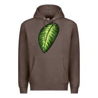 Coffee Dumb Cane Leaf Premium Hoodie - LillyAllenDesigns