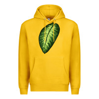 Lemon Dumb Cane Leaf Premium Hoodie - LillyAllenDesigns