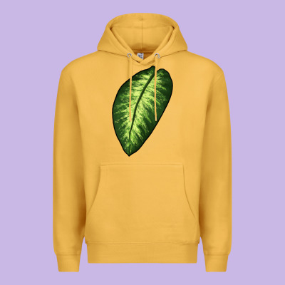 Dumb Cane Leaf Premium Hoodie Designed By Lillyallendesigns