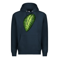 Navy Dumb Cane Leaf Premium Hoodie - LillyAllenDesigns