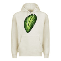Oatmeal Heather Dumb Cane Leaf Premium Hoodie - LillyAllenDesigns