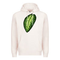 Pale Pink Dumb Cane Leaf Premium Hoodie - LillyAllenDesigns