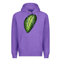 Purple Dumb Cane Leaf Premium Hoodie - LillyAllenDesigns