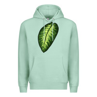 Seafoam Dumb Cane Leaf Premium Hoodie - LillyAllenDesigns
