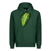 Sports Green Dumb Cane Leaf Premium Hoodie - LillyAllenDesigns