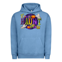 Pigment Pebble Blue I'm a Haunt Mess Urban Hoodie - texasbilliewilder