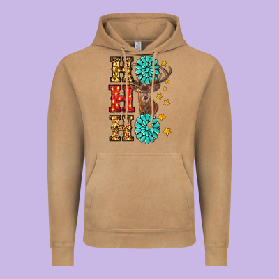 Christmas Ho Ho Ho Vintage Hoodie Designed By Ranaportraitstore