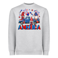 Heather Grey American truck gnomes Heavyweight Sweatshirt - Neo Western