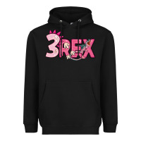 Black pink three rex Heavyweight Hoodie - MaliasSmallBusiness