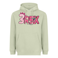 Matcha pink three rex Heavyweight Hoodie - MaliasSmallBusiness