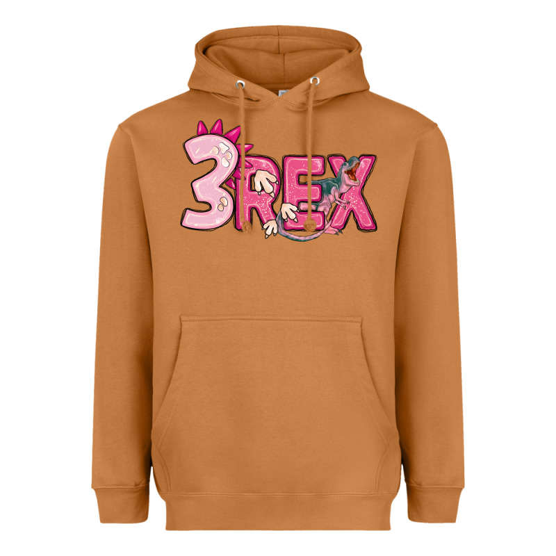 Pink Three Rex Heavyweight Hoodie by MaliasSmallBusiness | Teevron