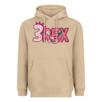 Mushroom pink three rex Heavyweight Hoodie - MaliasSmallBusiness