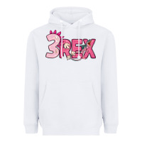 White pink three rex Heavyweight Hoodie - MaliasSmallBusiness